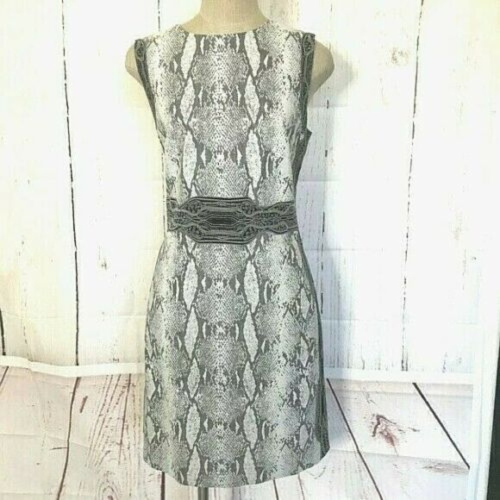 DVF Women's Dress Size 14 Gray Animal Print